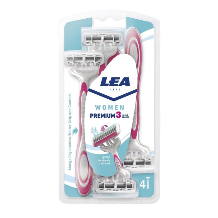 Lea Mujer premium cuchillas desechables 3 hojas 4un Lea Mujer premium cuchillas desechables 3 hojas 4un