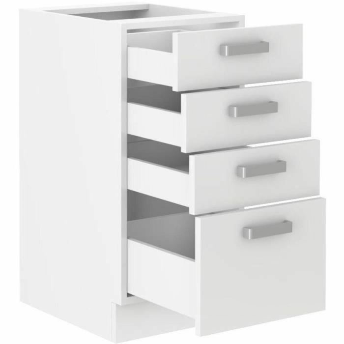 Atlas Mueble bajo ATLAS40D4S con 4 cajones Blanco L40cm 4 Atlas Mueble bajo ATLAS40D4S con 4 cajones Blanco L40cm 4