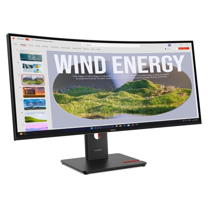 Lenovo Monitor ThinkVision T34WD-40 34" 3440x1440 Curved VA 120Hz USB-C Docking 96W 6