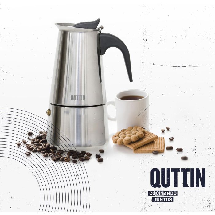 Cafetera Inducción 4 Servicios Inox Quttin - Inde (6 Unidades) 6 Cafetera Inducción 4 Servicios Inox Quttin - Inde (6 Unidades) 6