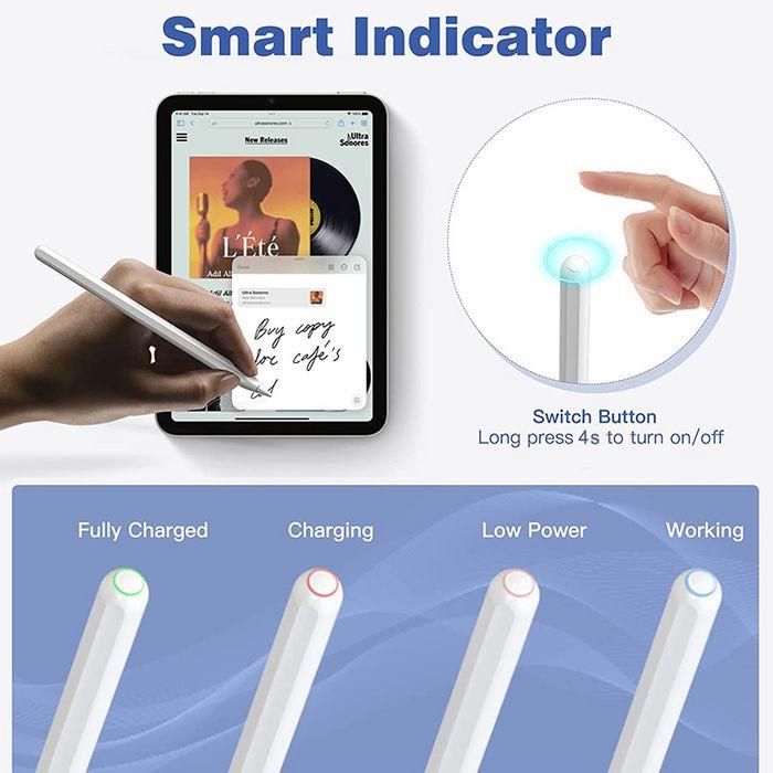 eSTUFF Lápiz Óptico Activo para iPad con Carga Magnética y Punta de 1.2mm 2