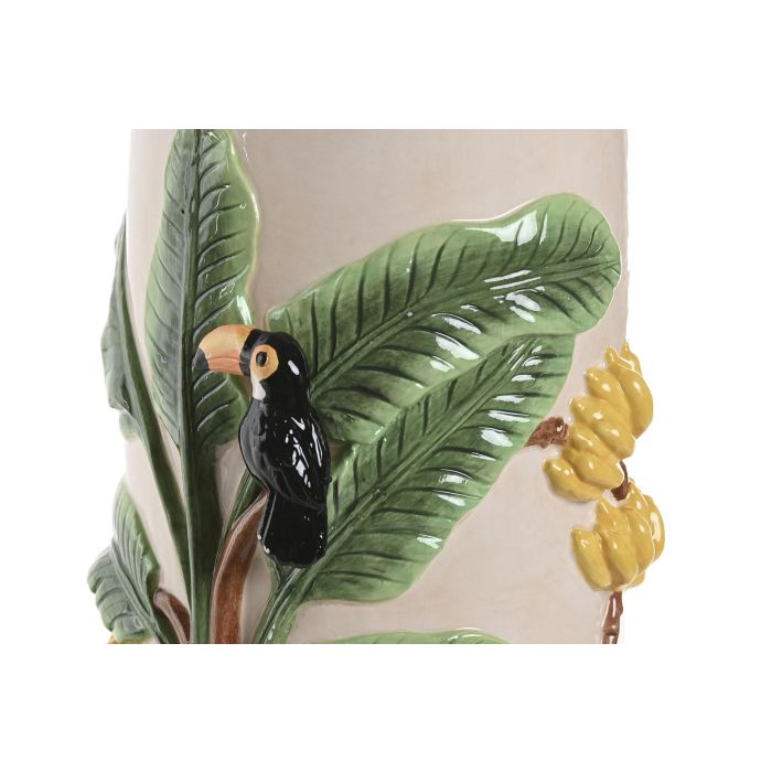 Jarron Tropical DKD Home Decor Crudo Verde 17 x 30 x 17 cm 1