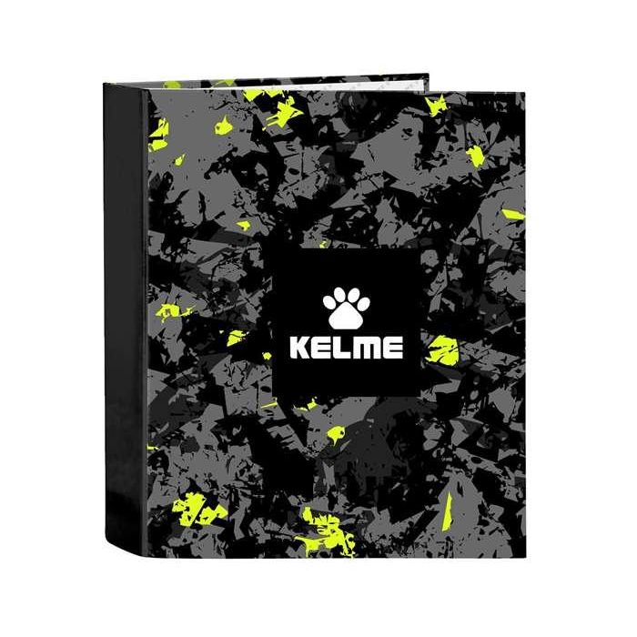 Carpeta de anillas Kelme Jungle Negro Gris Lima A4 (27 x 33 x 6 cm)