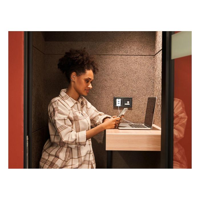 AVERMEDIA GC313Pro Cargador GaN 100W con USB Tipo C Carga Rápida Power Delivery 3.0 Blanco Cable 2m 9