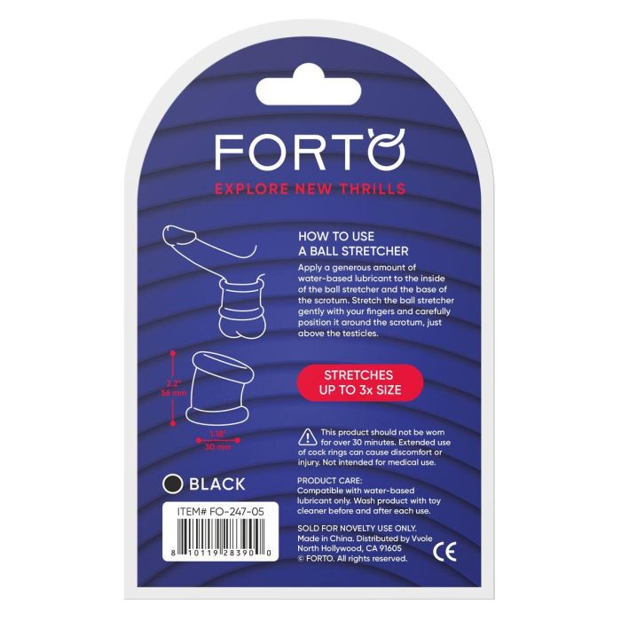 Anillo para el Pene Forto Negro (Talla única) 2