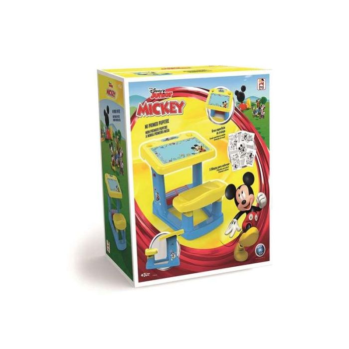 Pupitre con banco mickey 57x73x49 cm incluye 5 laminas 5 Pupitre con banco mickey 57x73x49 cm incluye 5 laminas 5