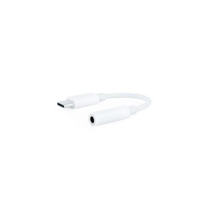 Nanocable 10.24.1205-W Cable Adaptador de Audio USB-C Macho a Jack 3.5 Hembra para Auriculares 11 cm Blanco