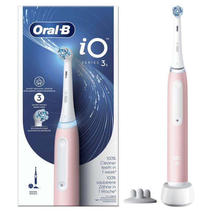 Oral-B iO3 BRA1701425627151 Cepillo de Dientes Eléctrico Rosa Oscilo-rotación/Pulsación 3D Funciona con Pilas