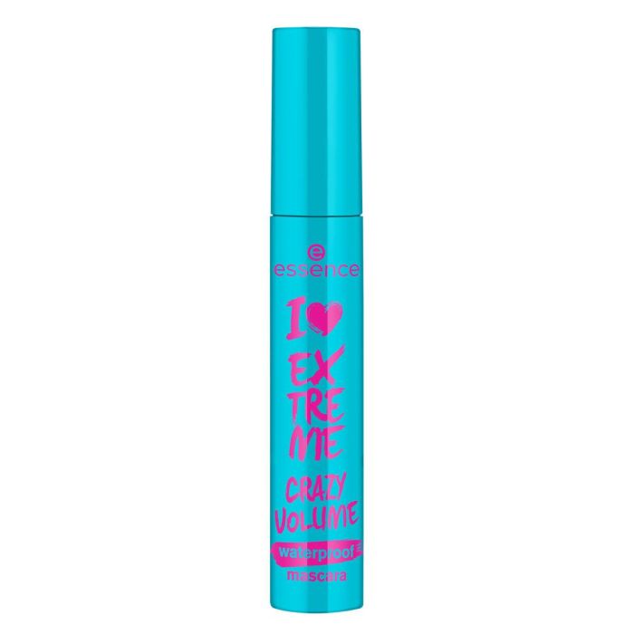 Essence I LOVE EXTREME CRAZY VOLUME Máscara de Pestañas Waterproof Volumen Extremo Larga Duración Ultranegra Cepillo Extragrande 12 ml 1