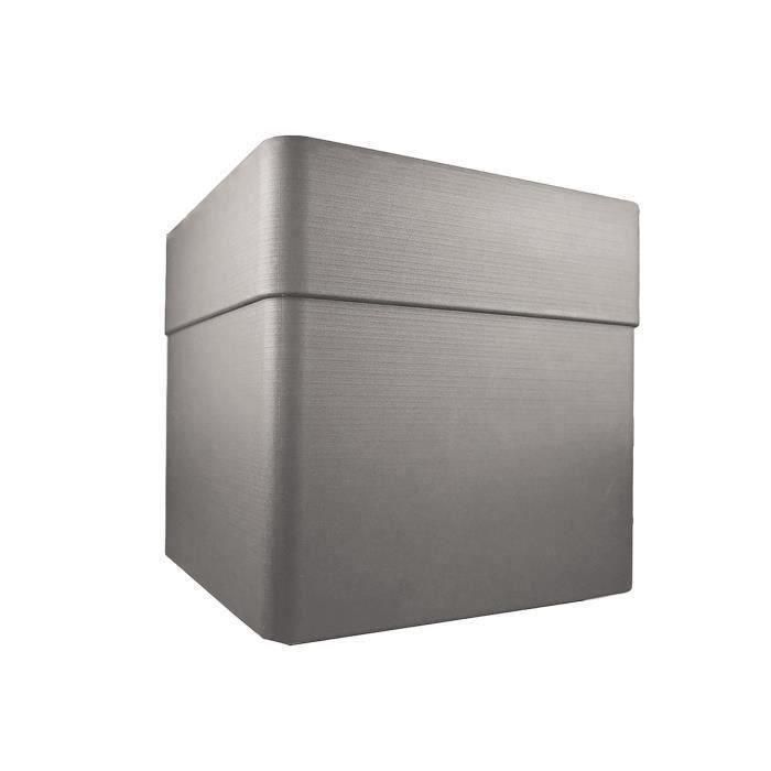 EDA EDA3086960275297 Jardinera cuadrada 40 cm, 26 L, con ruedas, exterior/interior, 39x39x39 cm, color topo