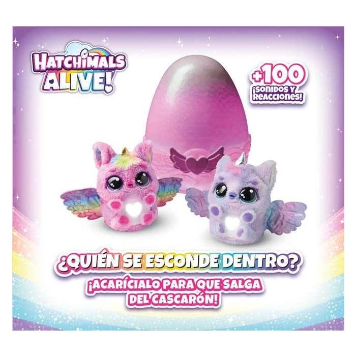 Peluche hatchimals alive secret hatch pufficorn. son criaturas mágicas que necesitan tu amor y cuidado para salir del cascarón. 25,4x20,02x20,02 cm 3