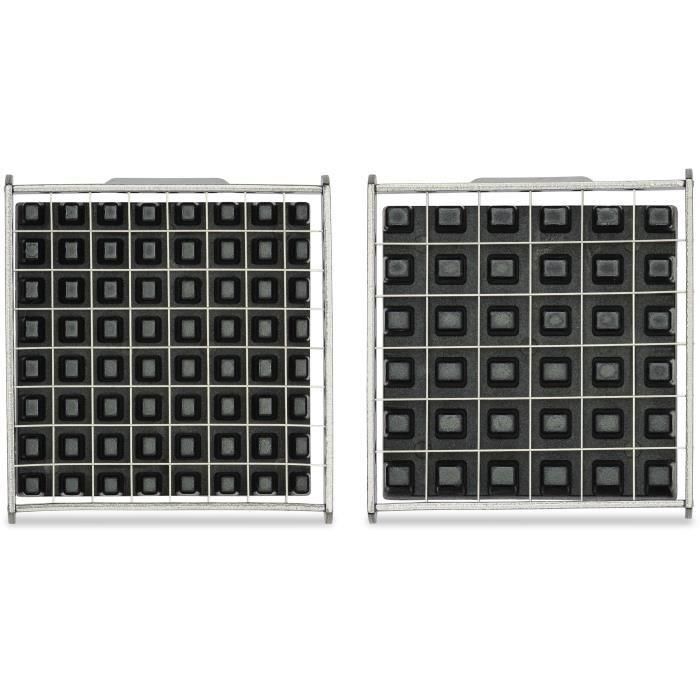 Livoo MEN410 Cortador de Patatas Fritas de Acero Inoxidable con 2 Rejillas, Patas Antideslizantes y Ventosa, Rejillas Lavavajillas 3