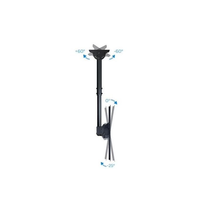 TooQ Soporte de techo giratorio para TV 32" a 55", 360º, 50 kg, Negro - LPCE1155TSLI-B 3 TooQ Soporte de techo giratorio para TV 32" a 55", 360º, 50 kg, Negro - LPCE1155TSLI-B 3