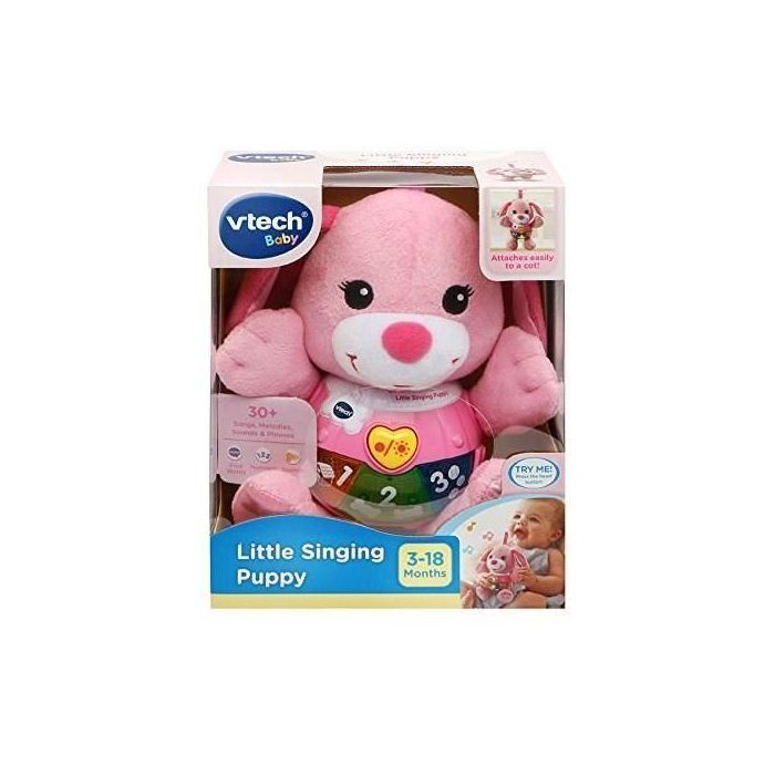 Vtech Baby Chant'toutou Rose Peluche Interactivo Musical Perrito 3 Botones Iluminados Educativos Aprende Números y Palabras Rosa Niños 3+ Meses 4