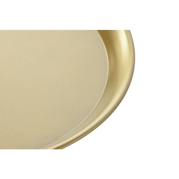 DKD Home Decor Mesita Auxiliar Glam de Metal, Tonalidades Dorado y Negro, con Medidas 50x50x43.5 cm, Totalmente Desmontable 2