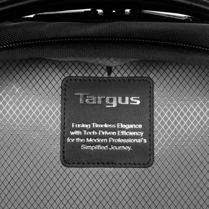 Targus HeritageLuxe Mochila de viaje para portátil 15-16 pulgadas Hombre Poliéster Negra con RFID y ventilación posterior 6