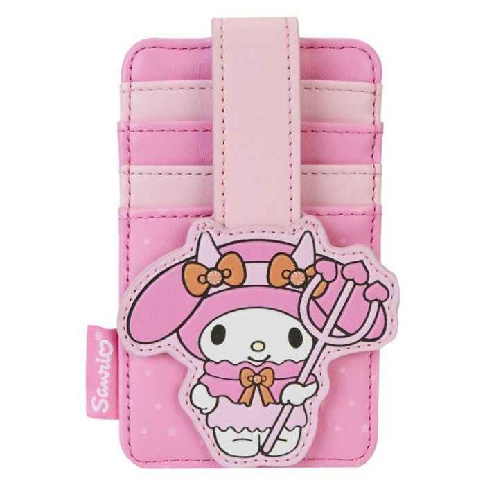 Loungefly Tarjetero My Melody Sanrio Devil de Piel Vegana con Ranuras para Tarjetas y DNI, Herrajes Dorados