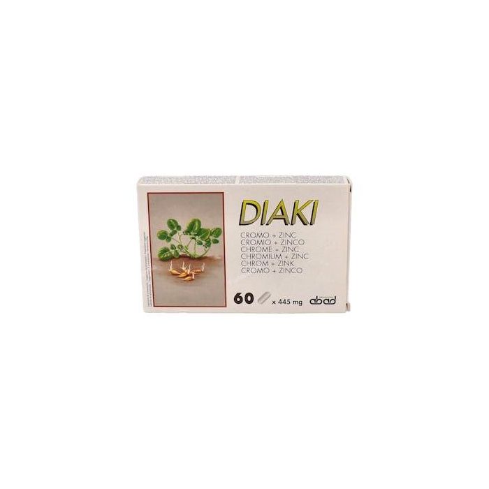 Diaki Diabetes Complemento Alimenticio 60 Cápsulas con Cromo y Zinc para Regulación de Glucemia