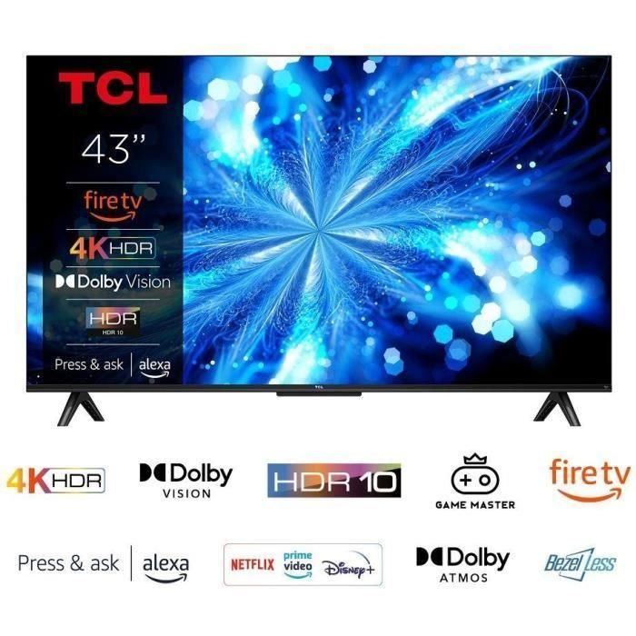 TCL 43PF650 - Televisor LED 43" (108 cm) - 4K UHD 3840x2160 - HDR10 - Smart TV - 3xHDMI 2.1 - WiFi 4 TCL 43PF650 - Televisor LED 43" (108 cm) - 4K UHD 3840x2160 - HDR10 - Smart TV - 3xHDMI 2.1 - WiFi 4
