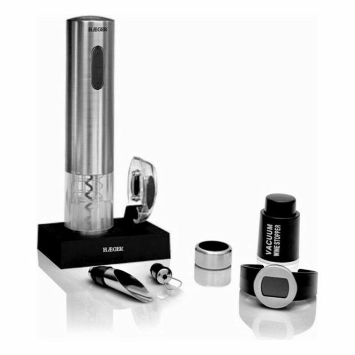 Sacacorchos Eléctrico Haeger WO-PSC.003A Acero Inoxidable 1 Sacacorchos Eléctrico Haeger WO-PSC.003A Acero Inoxidable 1