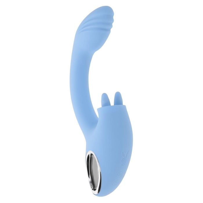 Vibrador Doble Estimulación Evolved Playboy Azul 7 Vibrador Doble Estimulación Evolved Playboy Azul 7