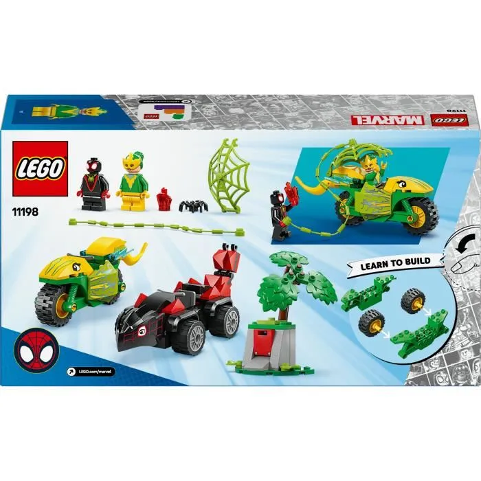 Lego Spidey Juego de Construcción Spin y Electro: Duelo de Vehículos Dinosaurio para Niños a partir de 4 Años 5