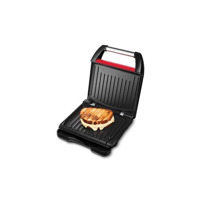George Foreman 25040-56 Grill Eléctrico Family Rojo, 5 raciones, placas antiadherentes, reduce hasta 42% de grasa 1