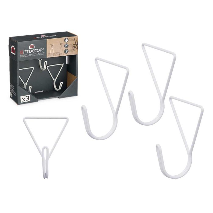 Set 3 Percha Triangulo Blanco Giftdecor 6X8CM (6 Unidades) Set 3 Percha Triangulo Blanco Giftdecor 6X8CM (6 Unidades)