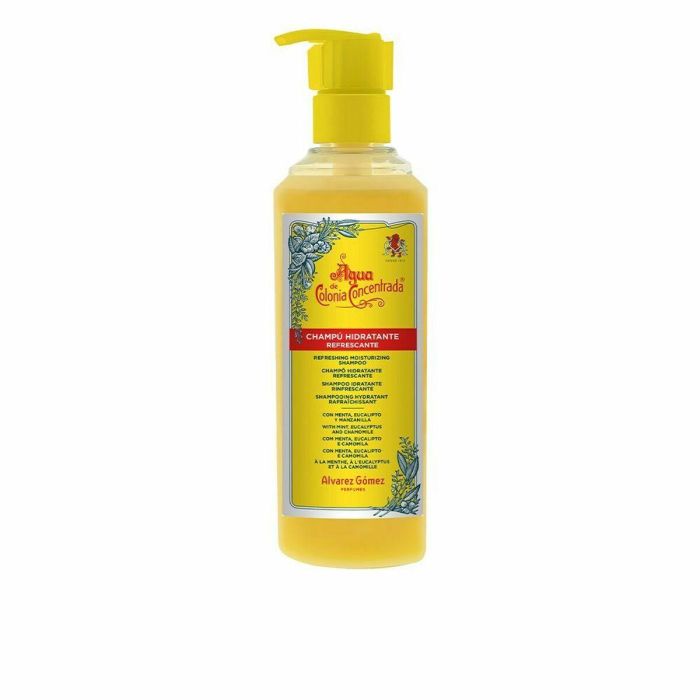 Alvarez Gomez Champú Hidratante y Suavizante con Menta, Eucalipto, Camomilla. pH Equilibrado, Sin Alérgenos 290 mL Alvarez Gomez Champú Hidratante y Suavizante con Menta, Eucalipto, Camomilla. pH Equilibrado, Sin Alérgenos 290 mL