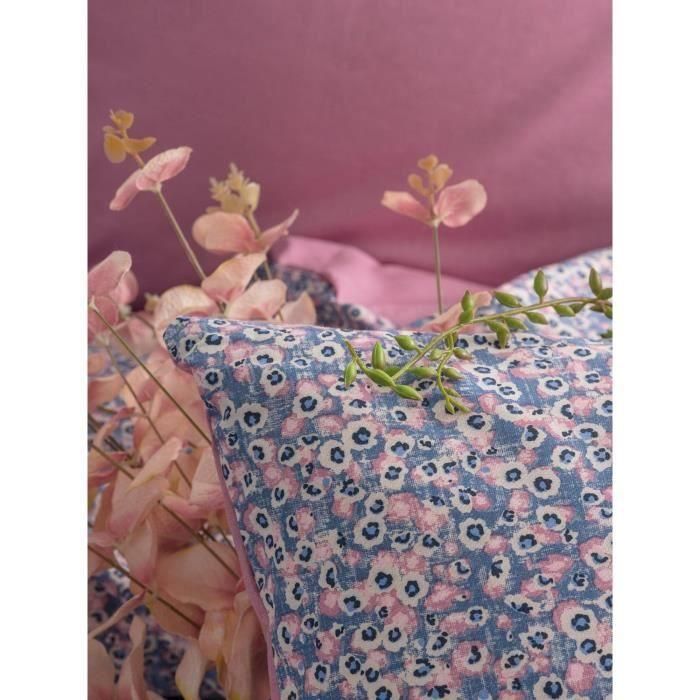 Juego de cama - 1 funda nórdica 220x240 cm + 2 fundas de almohada 60x60 cm - 100% algodón - Rosa 1 Juego de cama - 1 funda nórdica 220x240 cm + 2 fundas de almohada 60x60 cm - 100% algodón - Rosa 1