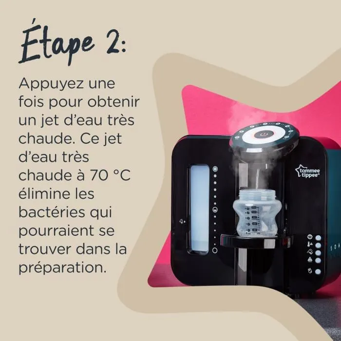 Tommee Tippee Perfect Prep Calienta Biberones Nueva Función Hot Shot Negro 4