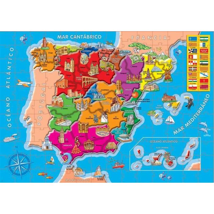 Puzzle 150 piezas provincias de españa 1