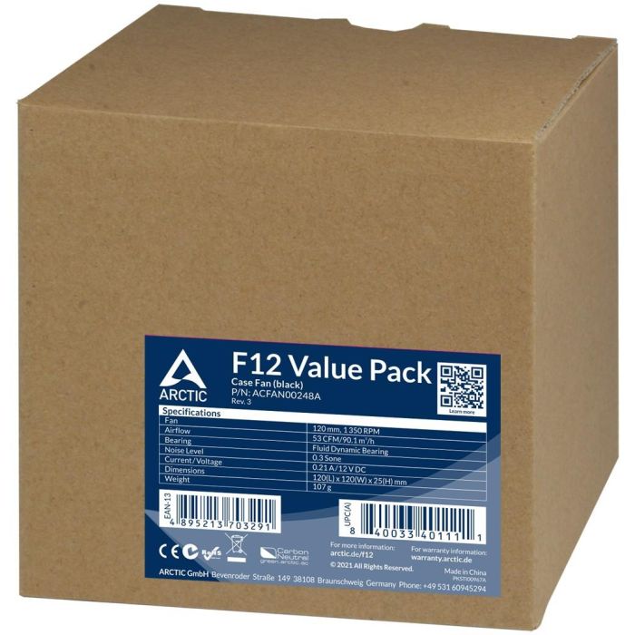 ARCTIC Lüfter 120*120*25 F12 Value Pack black (5pcs) 4 ARCTIC Lüfter 120*120*25 F12 Value Pack black (5pcs) 4