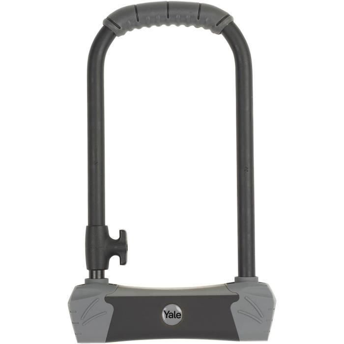 Yale Candado U Antirrobo Alta Seguridad, Certificado Secure Gold, para Bicicleta y MTB - 230 x 115 x 14 mm