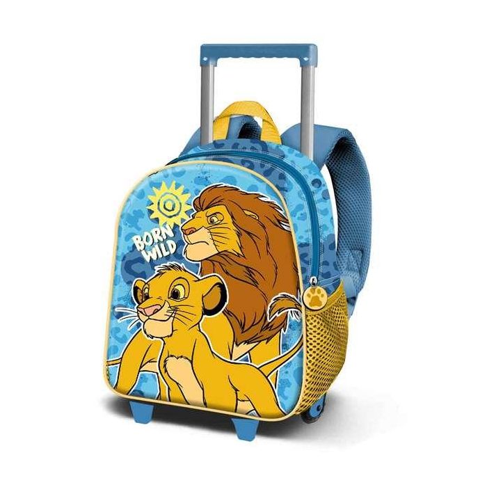 Mochila 3D con Ruedas Pequeña Wild Disney El Rey León Azul Mochila 3D con Ruedas Pequeña Wild Disney El Rey León Azul