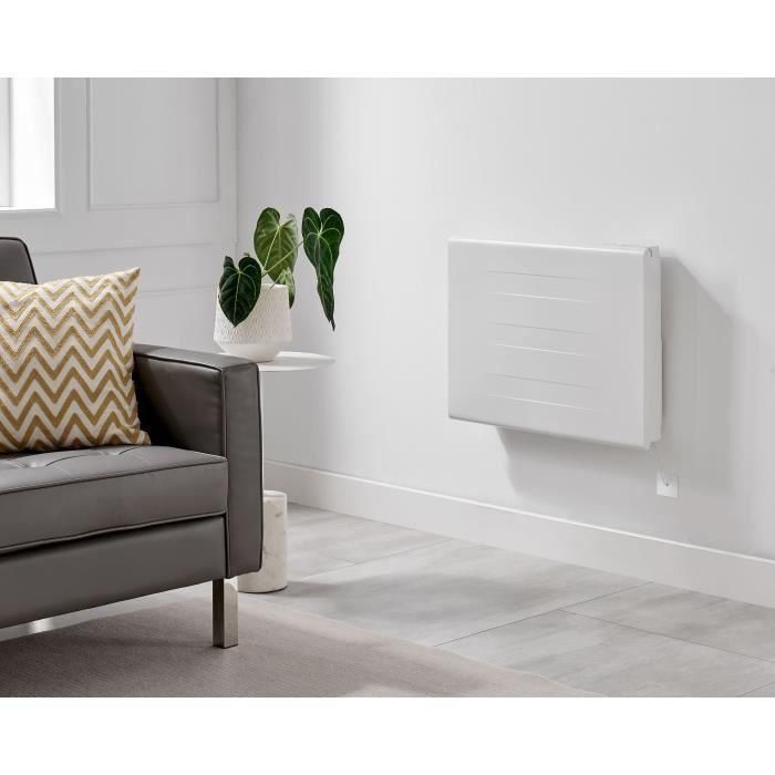Radiador eléctrico fijo de inercia seca - Doble núcleo calefactor - 1000 W - OCEANIC - Blanco mate - NF 2 Radiador eléctrico fijo de inercia seca - Doble núcleo calefactor - 1000 W - OCEANIC - Blanco mate - NF 2