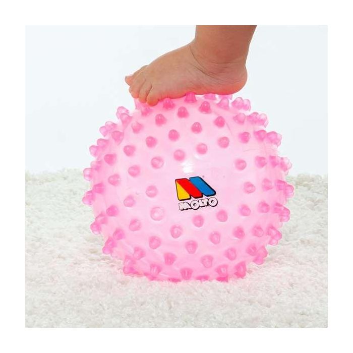 Bola sensorial 20 cm rosa. con colores y textura suave para la diversión y aprendizaje de los bebes. 1 Bola sensorial 20 cm rosa. con colores y textura suave para la diversión y aprendizaje de los bebes. 1