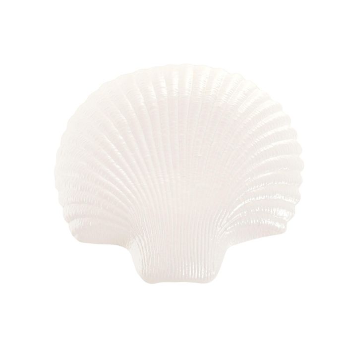 DKD Home Decor Hangzhou design 26a Bandeja Vaciabolsillos Mediterraneo Cristal Blanco 17 x 17 x 2.3 cm (6 Unidades)