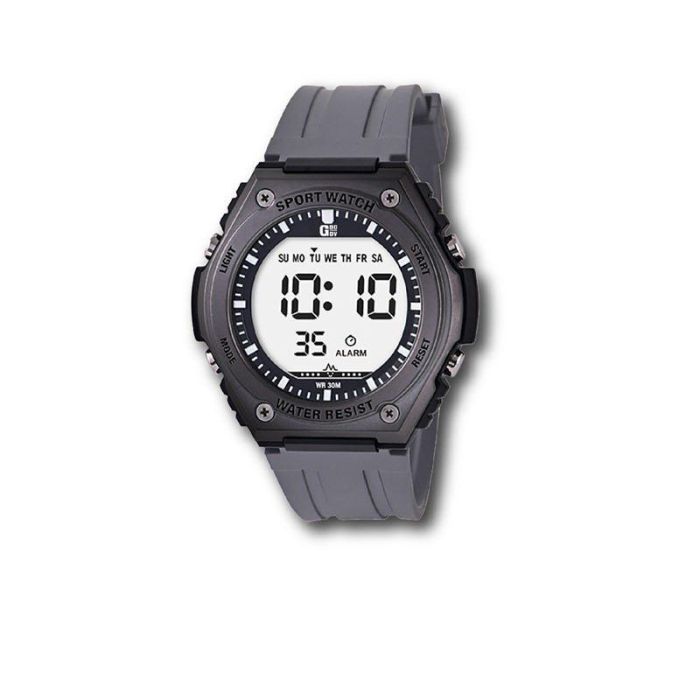 GBody Reloj Digital para Hombre LCD con Luz LED Blanca y Resistencia al Agua WR30, Incluye Estuche