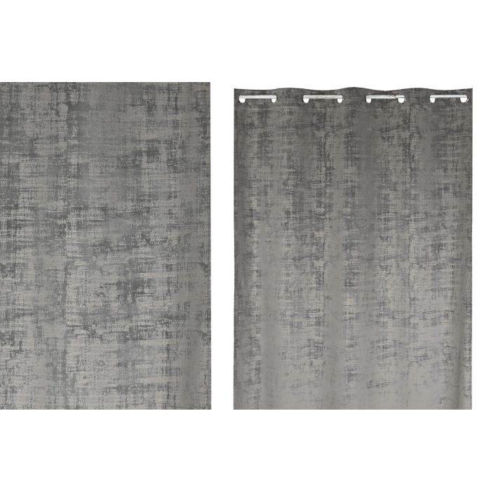 Cortina Urban DKD Home Decor Gris Claro 260 x 140 cm (2 Unidades)