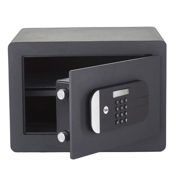 YALE Caja fuerte de alta seguridad, electrónica, H.25 x W.35 x D.30 cm (18.6L), certificada SKG2*, protección antirrobo 2 YALE Caja fuerte de alta seguridad, electrónica, H.25 x W.35 x D.30 cm (18.6L), certificada SKG2*, protección antirrobo 2