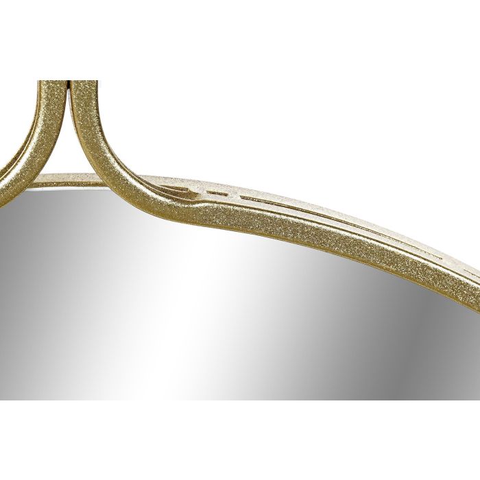 DKD Home Decor Espejo de Pared Decorativo Glam Dorado de Metal y Espejo – 91.5 cm de Alto, 72 cm de Ancho y 2 cm de Fondo 2 DKD Home Decor Espejo de Pared Decorativo Glam Dorado de Metal y Espejo – 91.5 cm de Alto, 72 cm de Ancho y 2 cm de Fondo 2