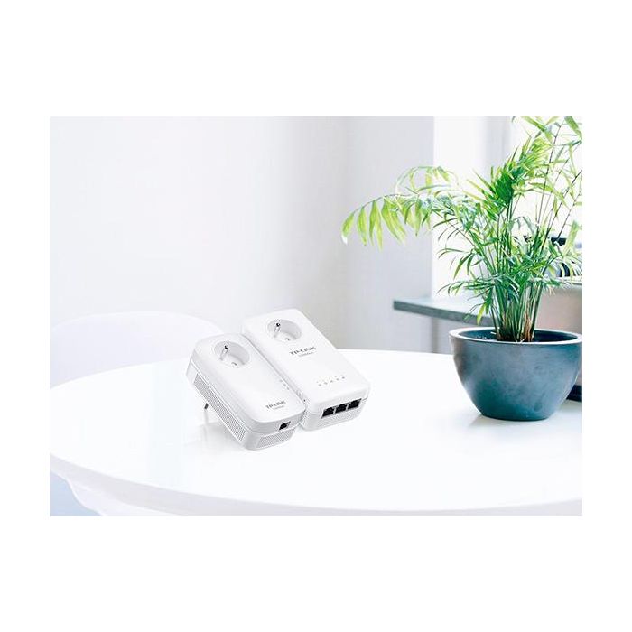 TP-LINK Kit Extensor Wifi Ac Powerline Av1300 con Toma de Corriente Adicional. 2 TP-LINK Kit Extensor Wifi Ac Powerline Av1300 con Toma de Corriente Adicional. 2