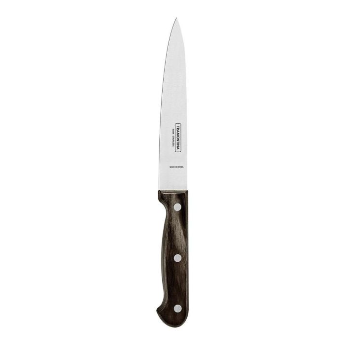 Tramontina Cuchillo Cocina Polywood 15 cm Hoja Acero Inoxidable Mango Madera Castaño Apto Lavavajillas
