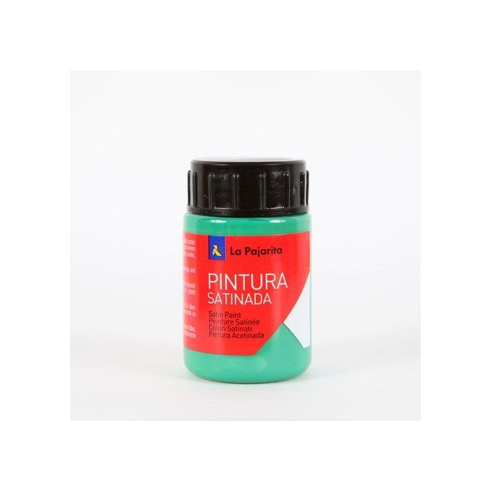 La Pajarita Témpera Escolar Satinada Verde Manigua 35 mL - L-18, Pintura para Manualidades Segura para Niños