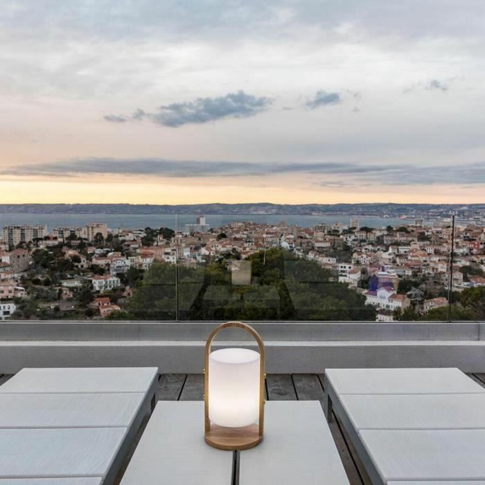 Lumisky Linterna Woody H 37 cm LED Inalámbrica Blanco Cálido IP44 Resistente UV 10h Autonomía 100 Lúmenes 3