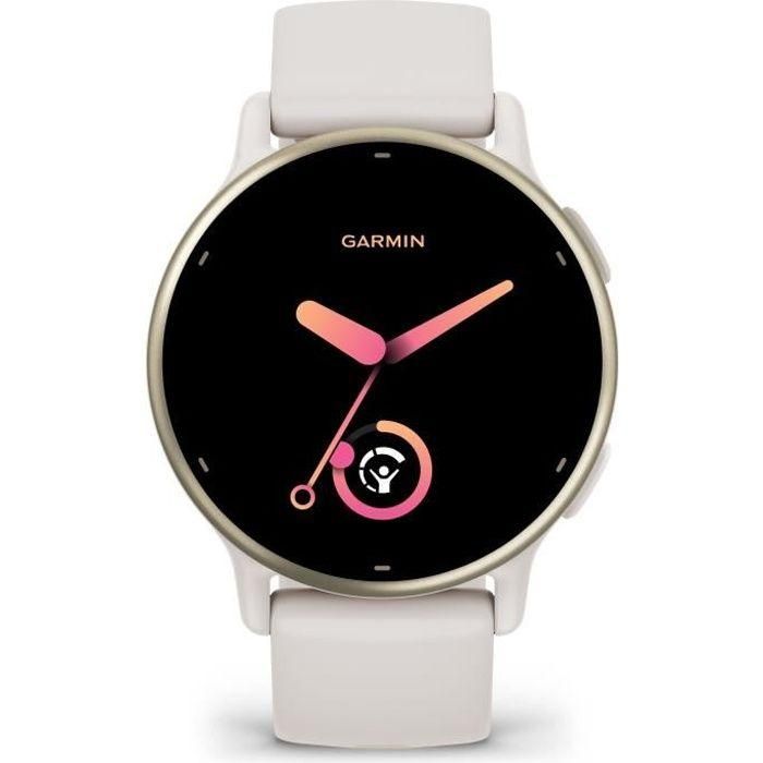 Garmin GAR0753759324919 Reloj GPS Conectado Vivoactive 5 WiFi, Pantalla 30.4mm (1.2), Crema Oro con Correa Beige