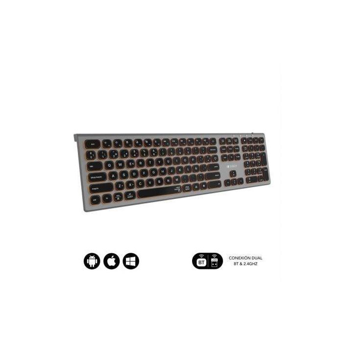Teclado Inalámbrico Subblim Master/ Gris y Negro Teclado Inalámbrico Subblim Master/ Gris y Negro