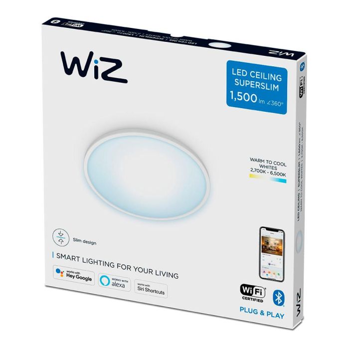 Plafon led wiz 16w 1500lm ø292mm marco blanco philips 2