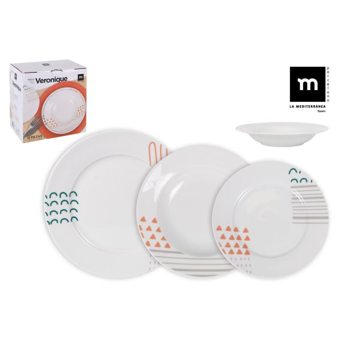 La Mediterranea Vajilla Redonda Veronique 12 Piezas (2 Unidades) 0 La Mediterranea Vajilla Redonda Veronique 12 Piezas (2 Unidades) 0